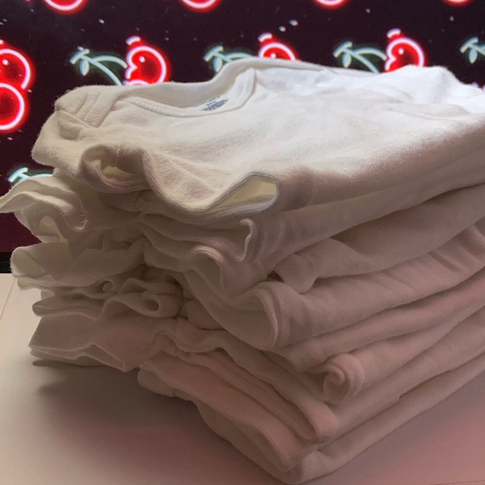Solid White Baby Clothes Lot